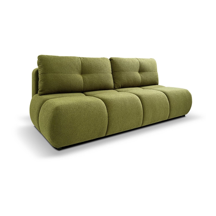 Sulankstoma trijų vietų sofa su sandėliavimo vieta NUORO žalia