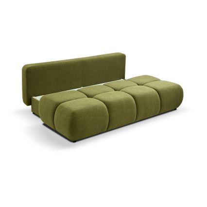 Sulankstoma trijų vietų sofa su sandėliavimo vieta NUORO žalia
