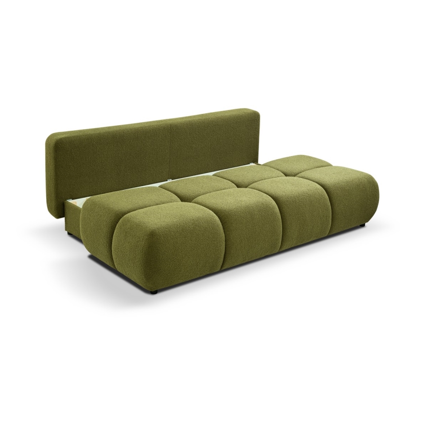 Sulankstoma trijų vietų sofa su sandėliavimo vieta NUORO žalia