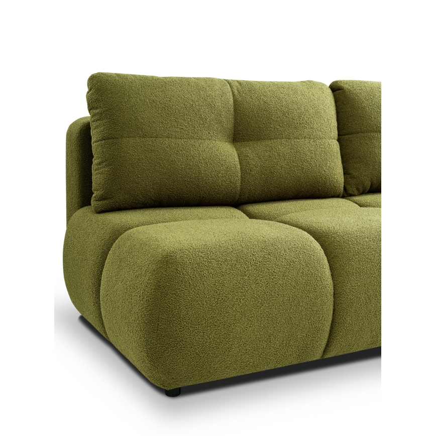 Sulankstoma trijų vietų sofa su sandėliavimo vieta NUORO žalia