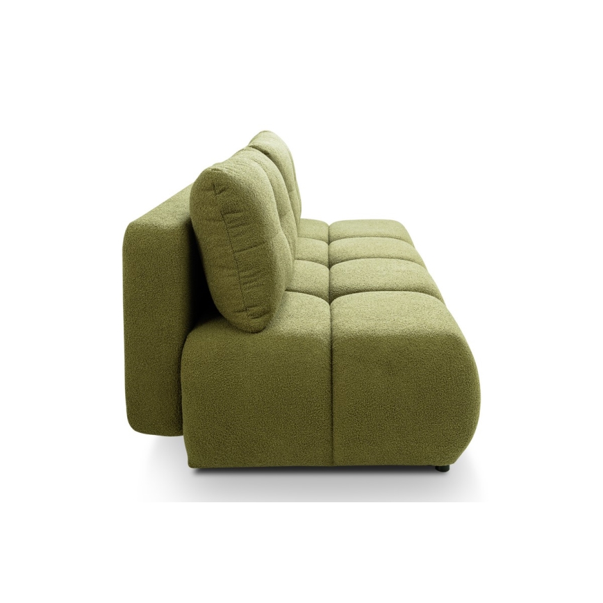 Sulankstoma trijų vietų sofa su sandėliavimo vieta NUORO žalia