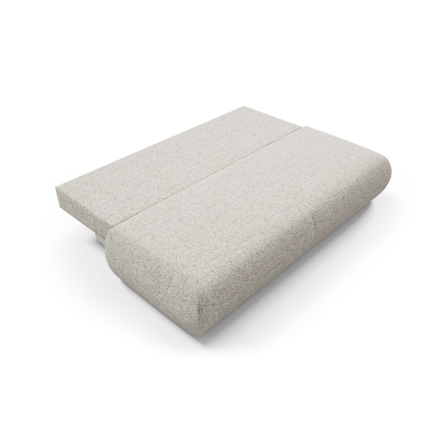 Sulankstoma trijų vietų sofa su sandėliavimo vieta PRATO smėlio spalva
