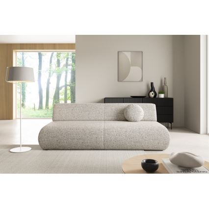 Sulankstoma trijų vietų sofa su sandėliavimo vieta PRATO smėlio spalva