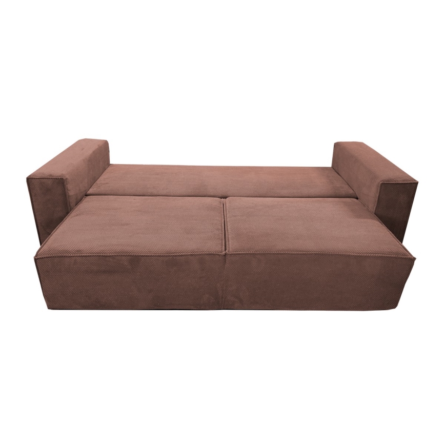 Sulankstoma trijų vietų sofa su sandėliavimo vieta RONDA raudona