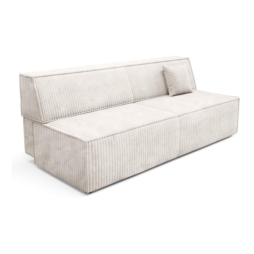 Sulankstoma trijų vietų sofa su sandėliavimo vieta TERAMO smėlio spalva