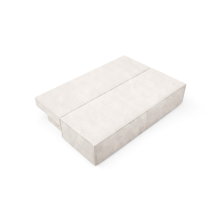 Sulankstoma trijų vietų sofa su sandėliavimo vieta TERAMO smėlio spalva