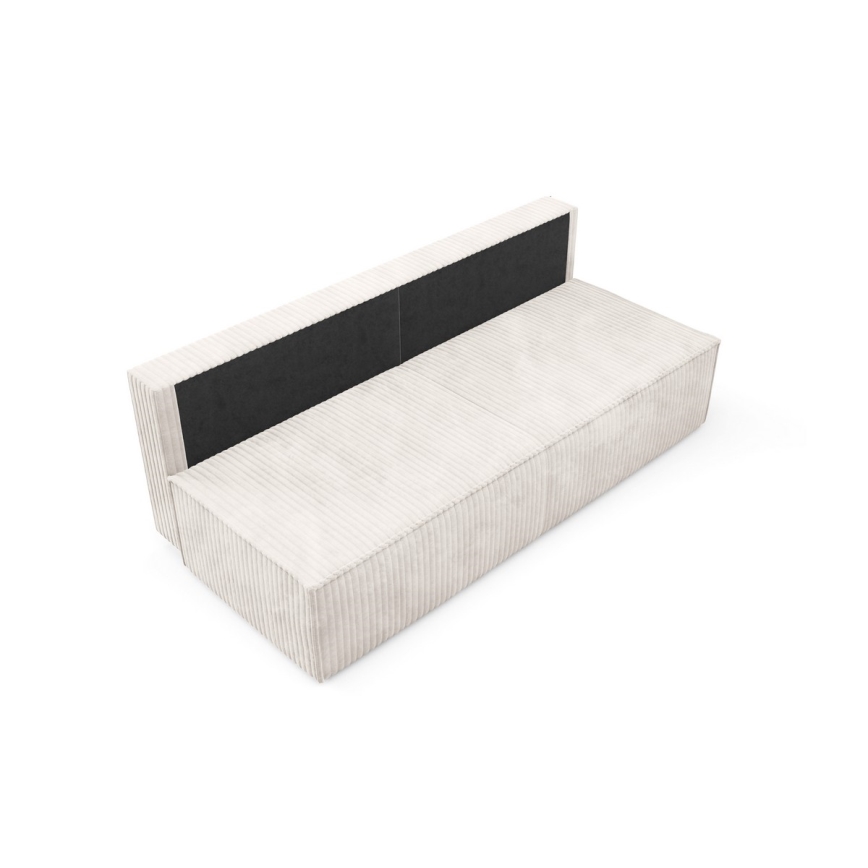 Sulankstoma trijų vietų sofa su sandėliavimo vieta TERAMO smėlio spalva