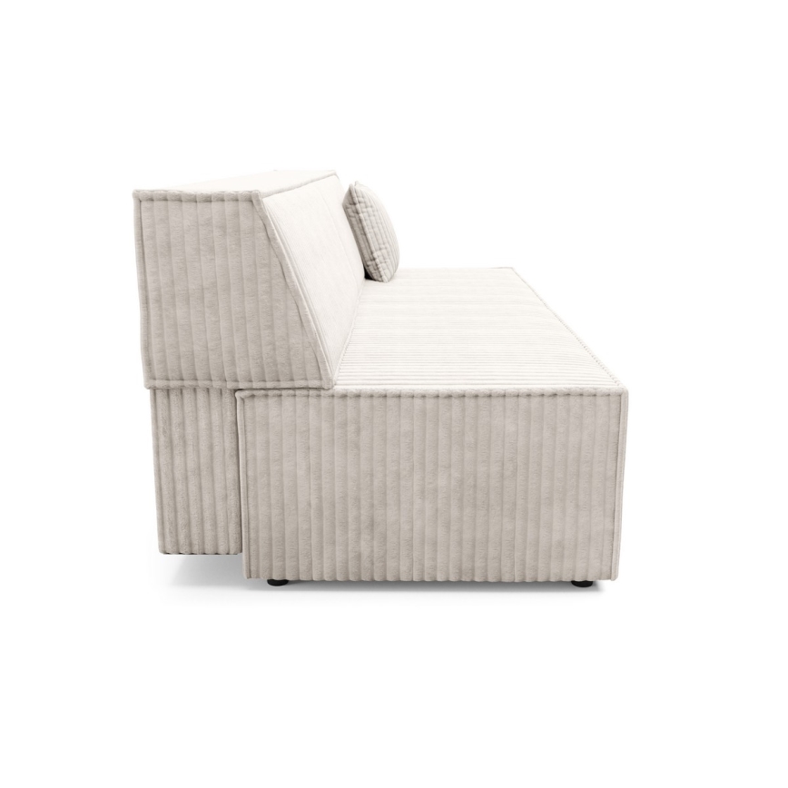 Sulankstoma trijų vietų sofa su sandėliavimo vieta TERAMO smėlio spalva