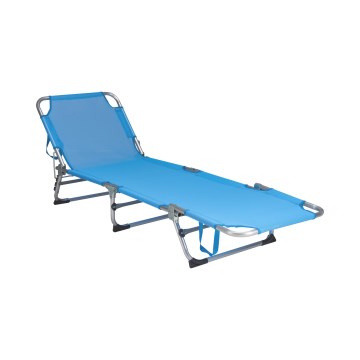 Sulankstomas ir reguliuojamas saulės gultas SUNO 56x190 cm, mėlynas