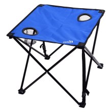 Sulankstomas kempingo stalas mėlynas