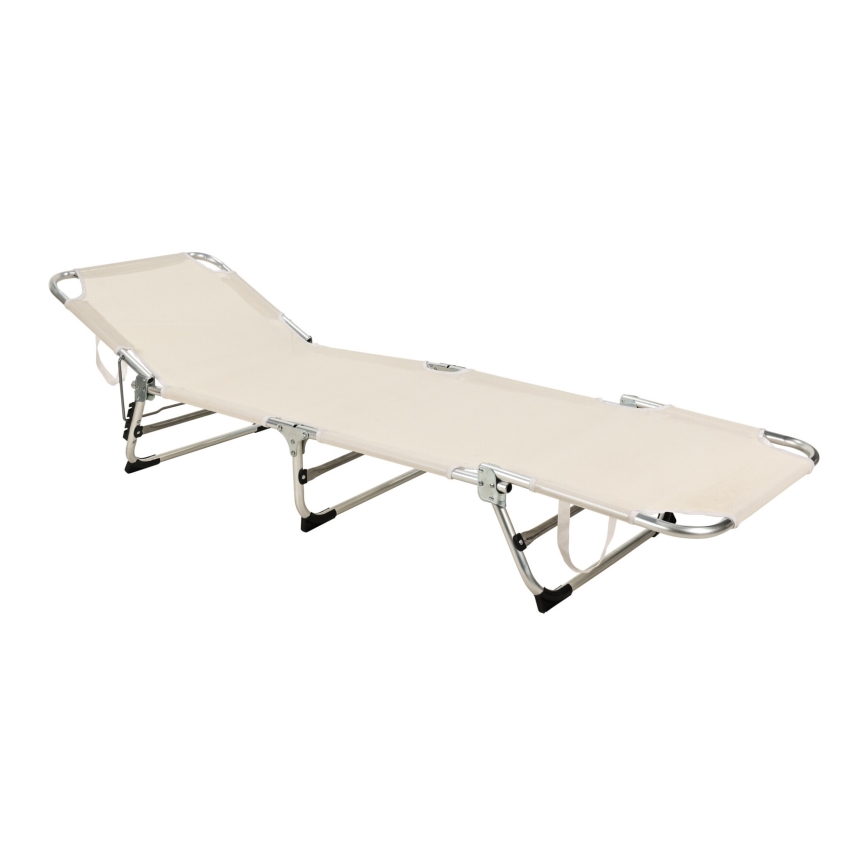 Sulankstomas reguliuojamas gultelis SUNO 56x190 cm kreminis