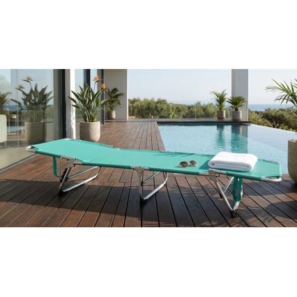 Sulankstomas reguliuojamas gultelis SUNO 56x190 cm turkio spalvos