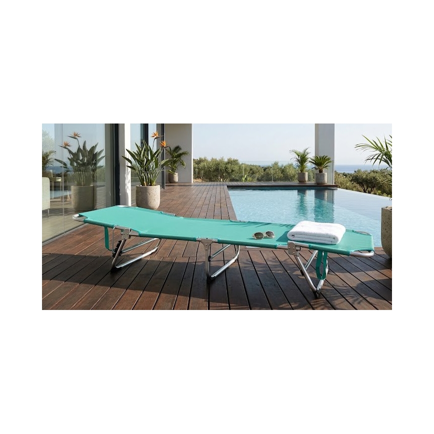 Sulankstomas reguliuojamas gultelis SUNO 56x190 cm turkio spalvos