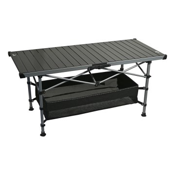 Sulankstomas stovyklavimo stalas 123x55cm antracitas