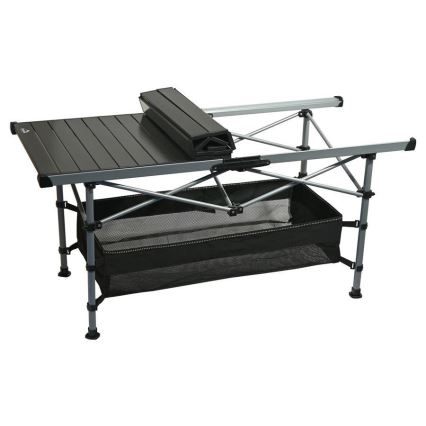 Sulankstomas stovyklavimo stalas 123x55cm antracitas