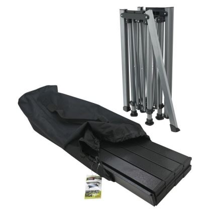 Sulankstomas stovyklavimo stalas 123x55cm antracitas