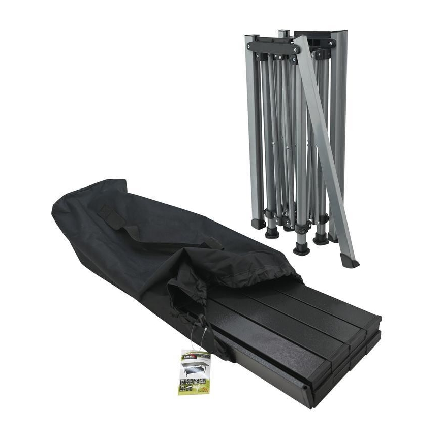 Sulankstomas stovyklavimo stalas 123x55cm antracitas