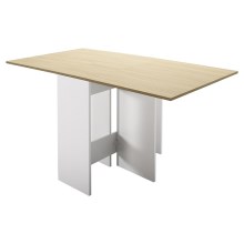 Sulankstomas valgomojo stalas 75x140 cm ruda/balta