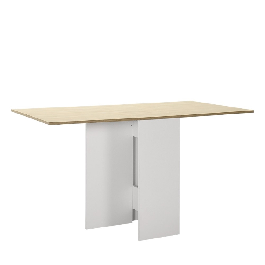Sulankstomas valgomojo stalas 75x140 cm ruda/balta