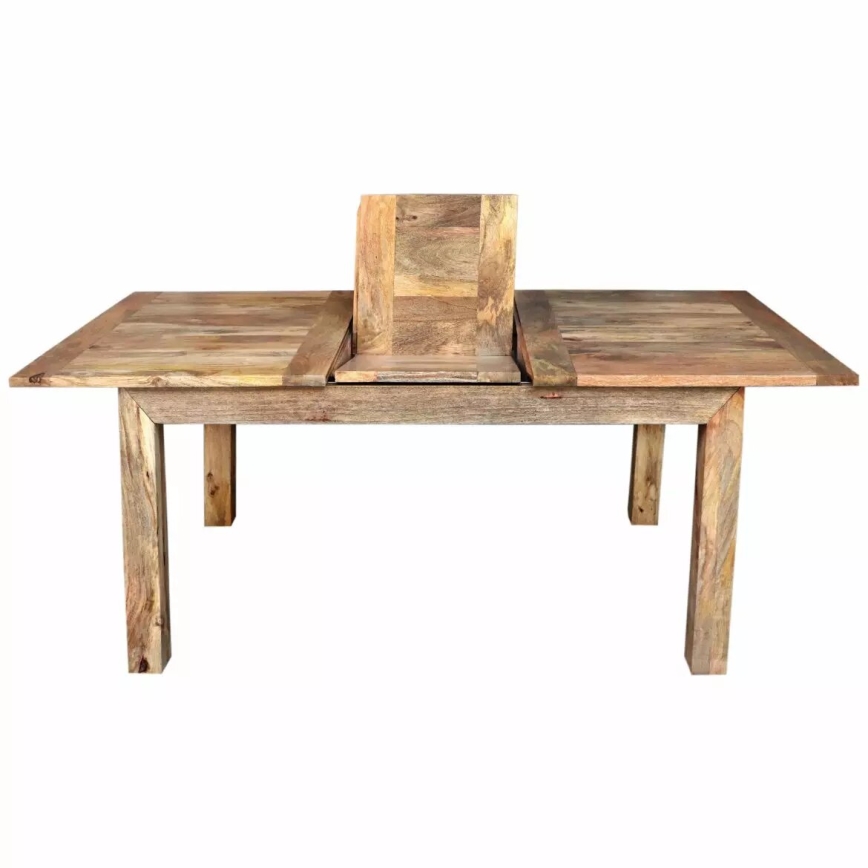 Sulankstomas valgomojo stalas HINA 180x90 cm medžio masyvo/mango medis