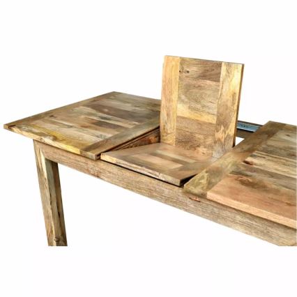 Sulankstomas valgomojo stalas HINA 180x90 cm medžio masyvo/mango medis