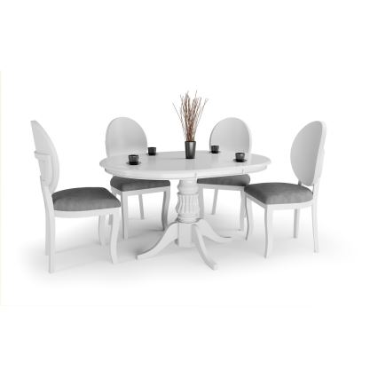 Sulankstomas valgomojo stalas WILLIAM 75x124 cm balta
