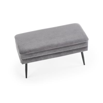 Suoliukas su sandėliavimo vieta VELVA 37x78 cm pilka