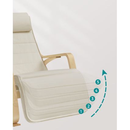 Supamas fotelis RESTLY smėlio spalvos