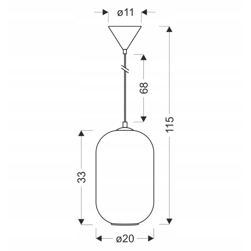 Suspenduota lempa CRESTO 1xE27/40W/230V balta