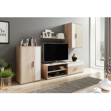 Svetainės sekcija BRICK ąžuolas sonoma/balta