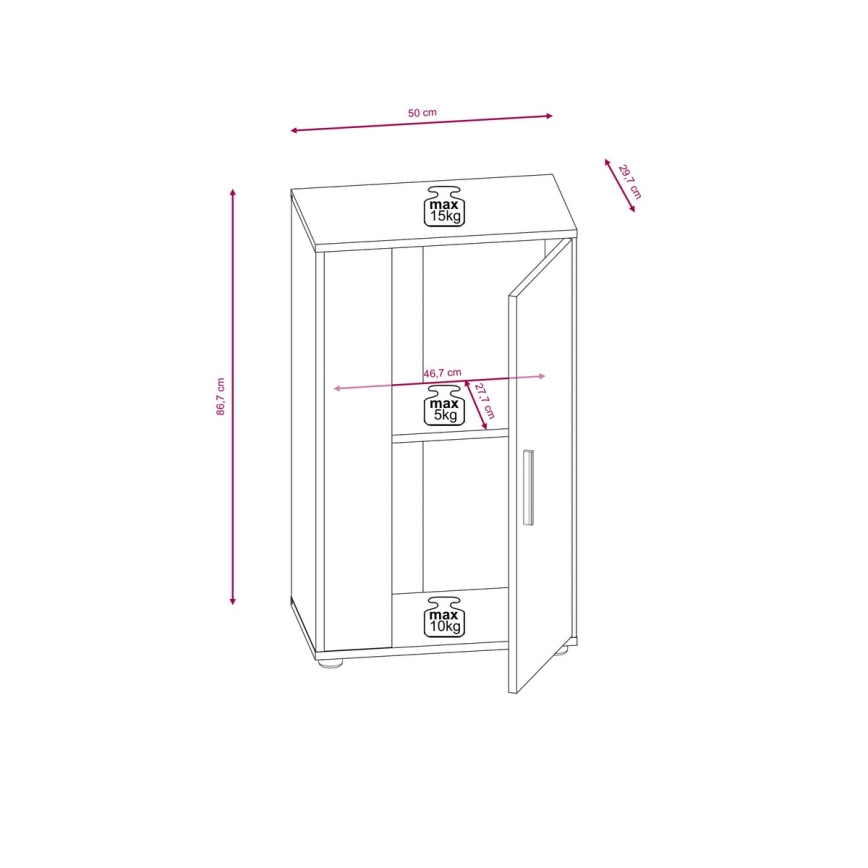 Svetainės sekcija BRICK ąžuolas sonoma/balta