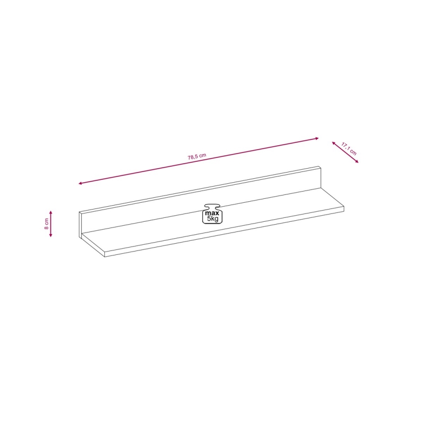 Svetainės sekcija BRICK ąžuolas sonoma/balta