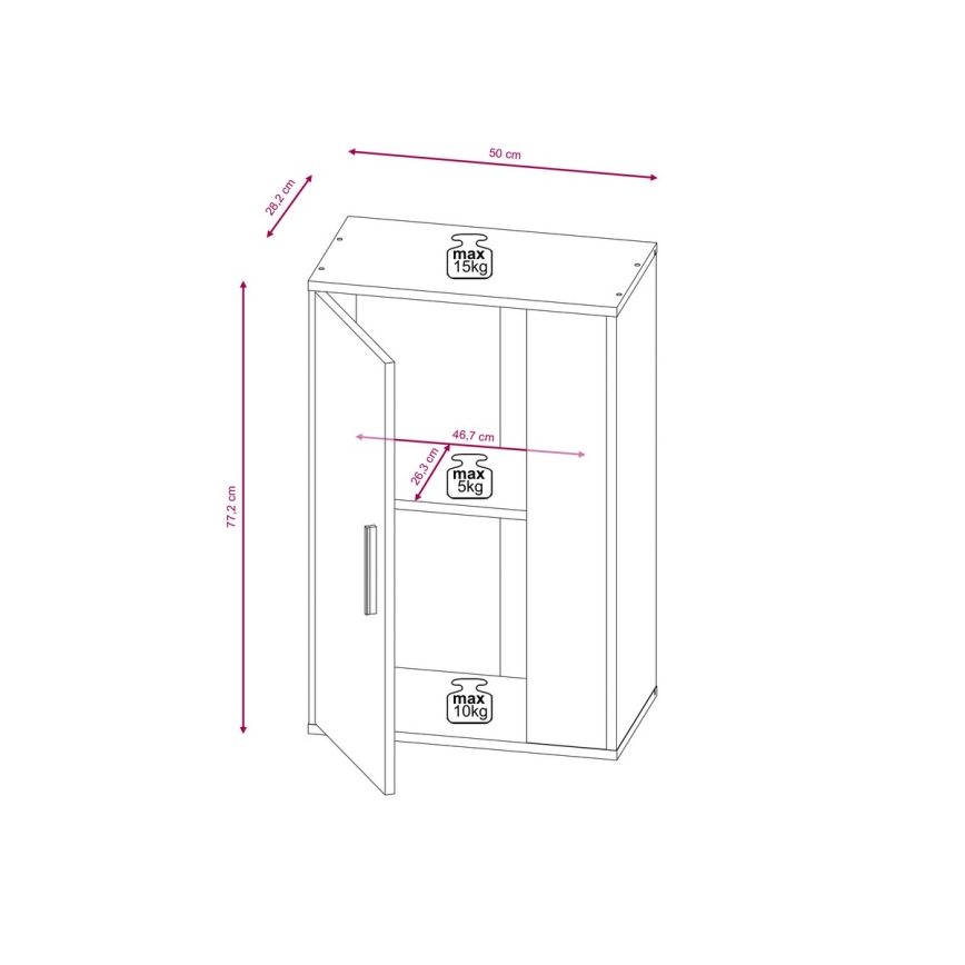 Svetainės sekcija BRICK ąžuolas sonoma/balta