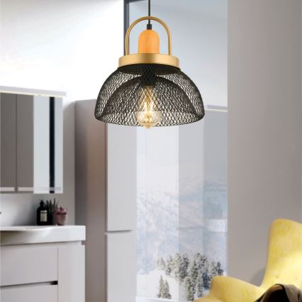 Svetimas MONZA 1xE27/40W/230V skersmuo 29 cm juoda/aukso