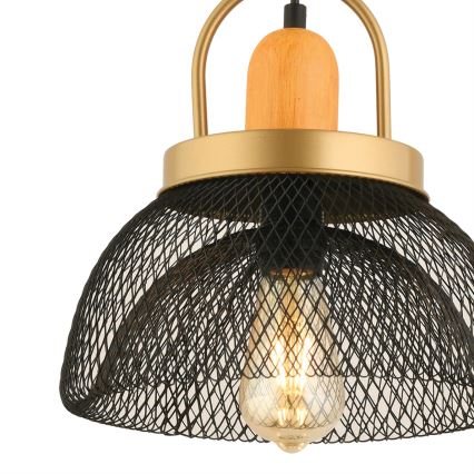 Svetimas MONZA 1xE27/40W/230V skersmuo 29 cm juoda/aukso