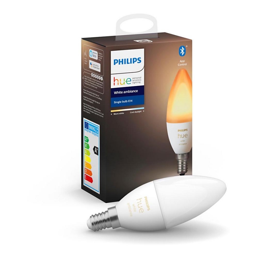 Šviesos diodų lemputė Philips Hue WHITE AMBIANCE B39 E14 / 5,2W / 230V 2200K - 6500K