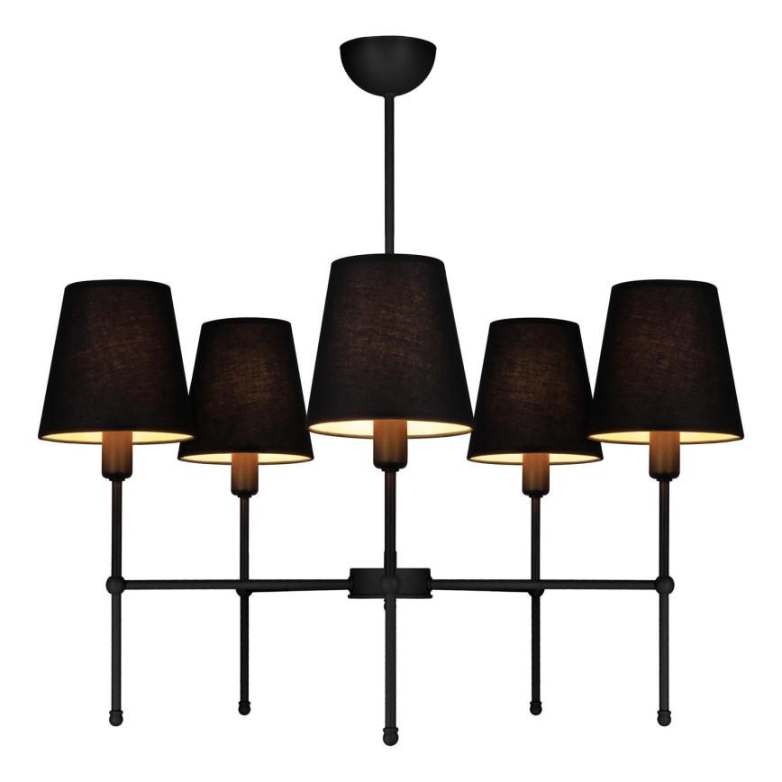 Šviestuvas ant strypo MADELA 5xE14/40W/230V juodas