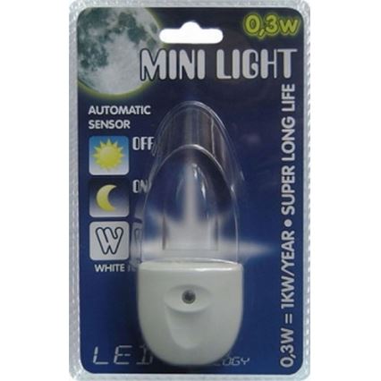 Šviestuvas su kištuku MINI-LIGHT (baltas light)