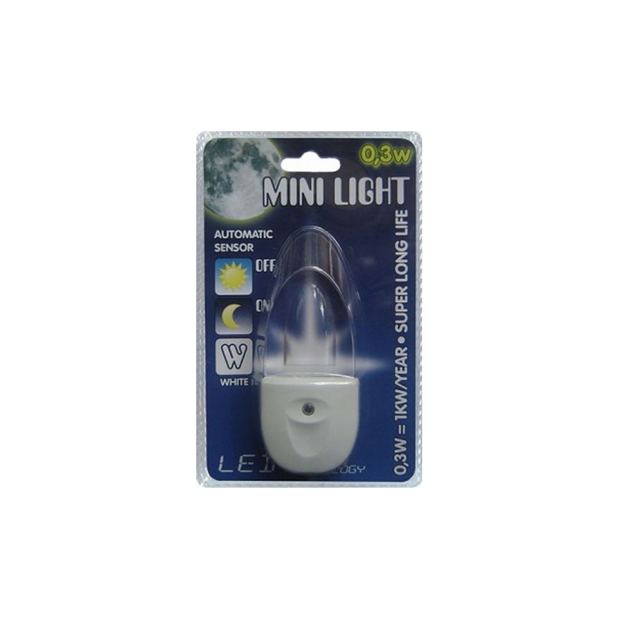 Šviestuvas su kištuku MINI-LIGHT (baltas light)