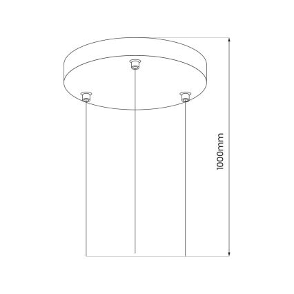 Šviestuvų pakabinimo sistema MAQ 18W/24W/50W 1m juoda