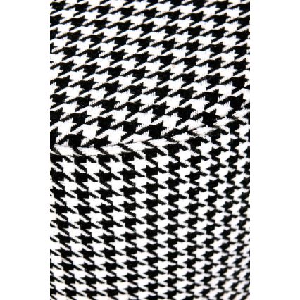 Taburetas ARUNA diametras 36 cm balta/juoda/auksas