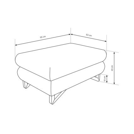 Taburetas AVESTA 63x95 cm mėlyna