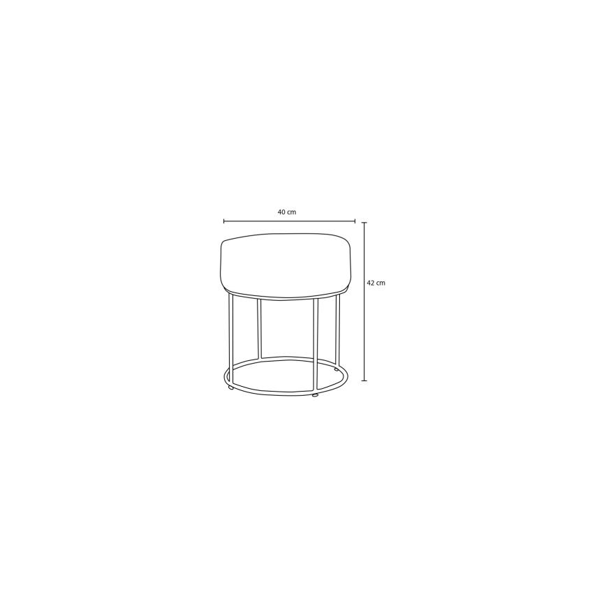 Taburetė JAVI, skersmuo 40 cm, kreminė