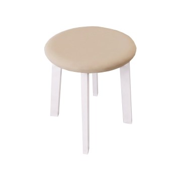 Taburetė KUBE skersm. 36 cm balta/smėlinė