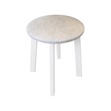 Taburetė KUBE skersmuo 36 cm balta/kreminė