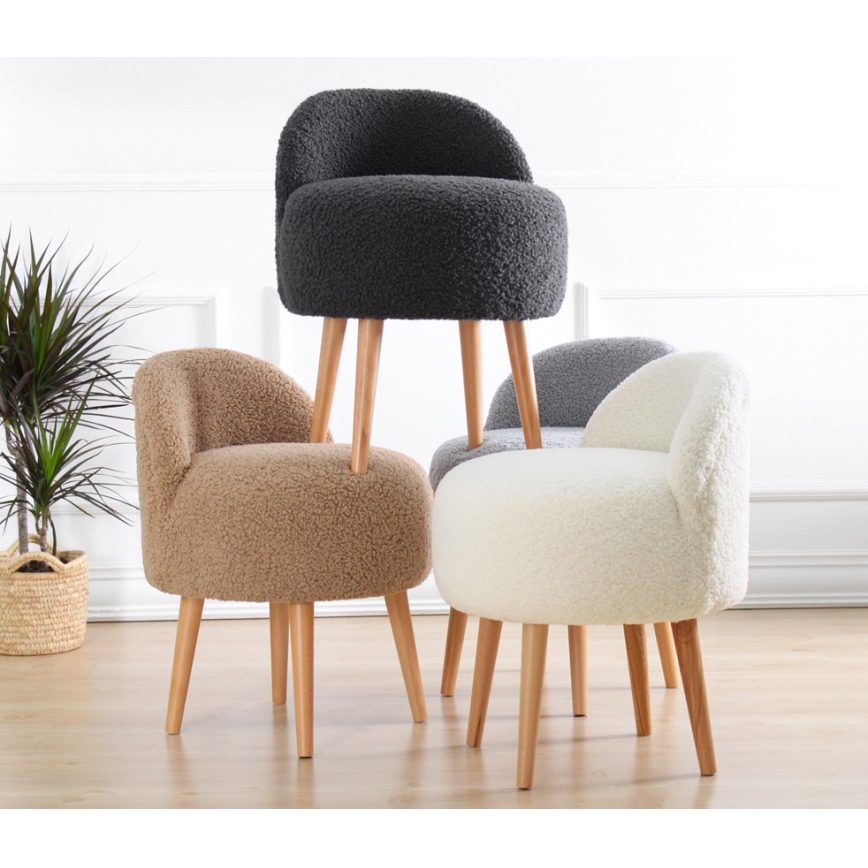 Taburetė MIKI, skersmuo 46 cm, balta