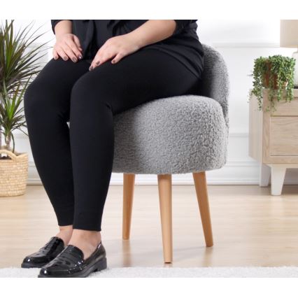 Taburetė MIKI Ø 46 cm pilka