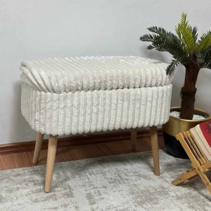 Taburetė MOLIS 35x60 cm balta