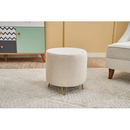 Taburetė NANI, skersmuo 40 cm, kreminė