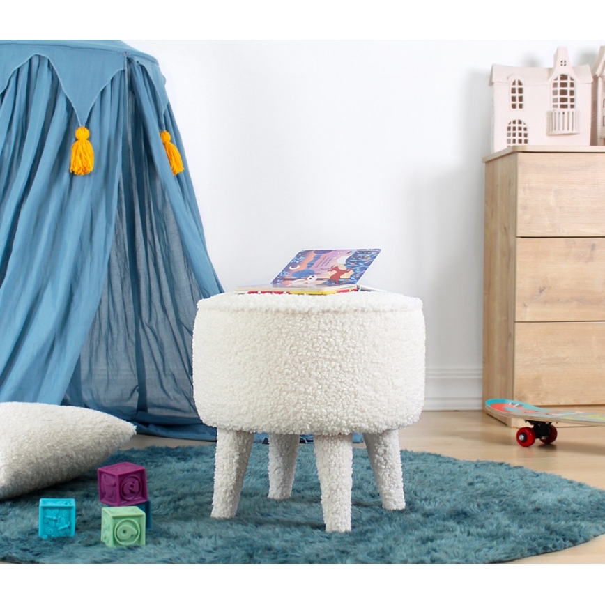 Taburetė PIXI, skersmuo 38 cm, balta